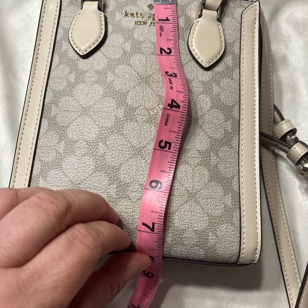 kate spade Small Crossbody Tote in Light Pink and Cream - Picture 4 of 5